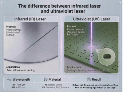 X'inhi d-differenza bejn il-lasers infra-aħmar u ultravjola?